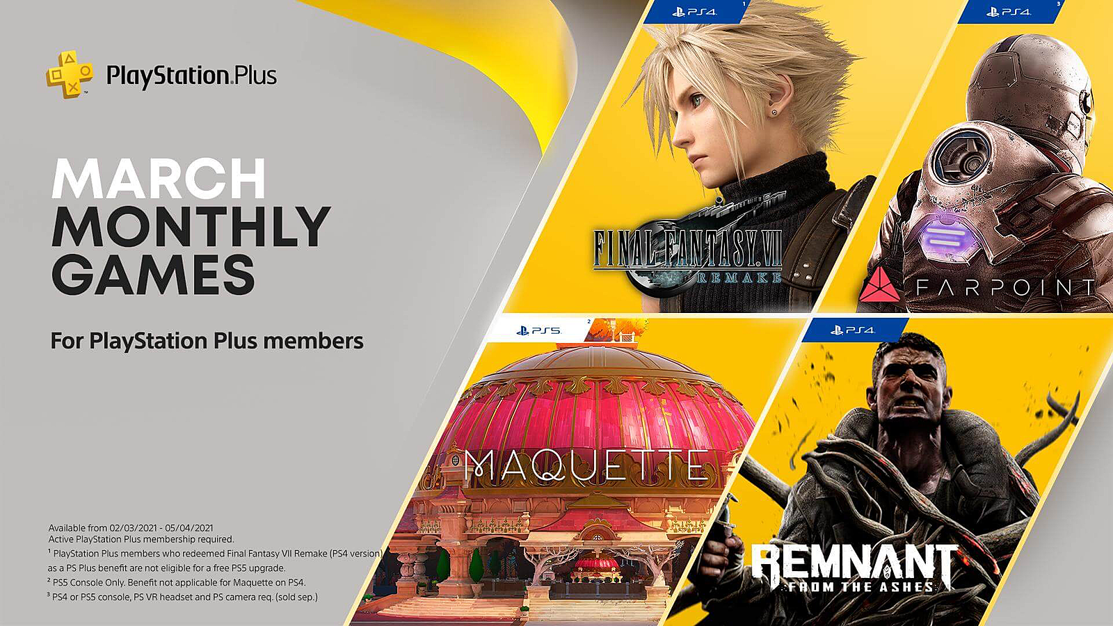 Final Fantasy 7: Remake и Remnant: From the Ashes будут доступны для  подписчиков PS Plus в марте 2021 года — Escorenews