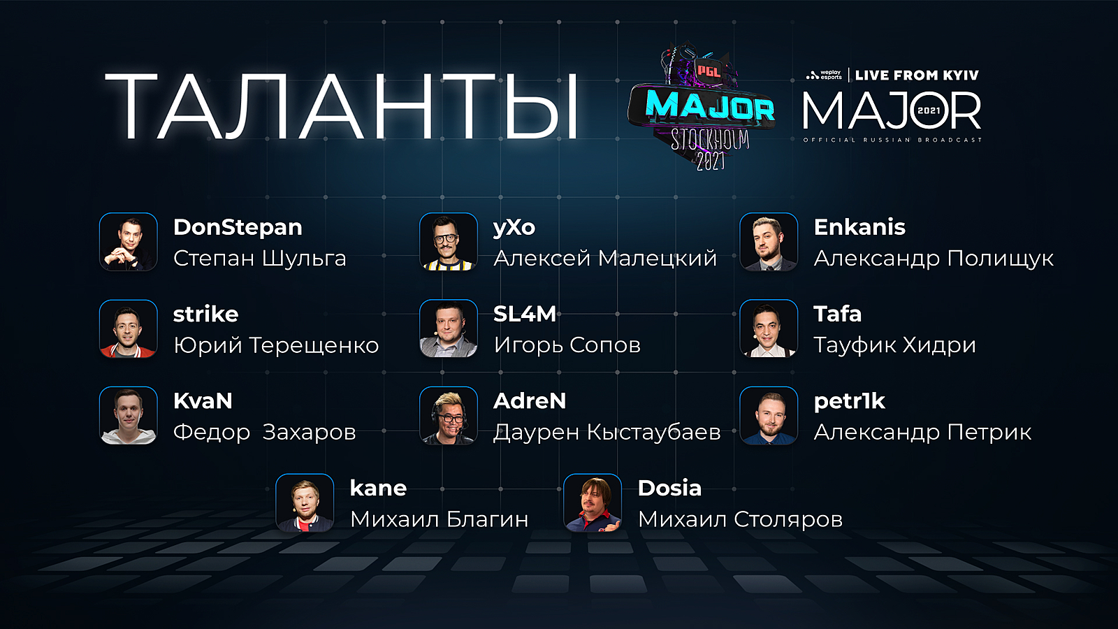 AdreN, Dosia и Kane будут аналитиками на PGL Major 2021 — Escorenews