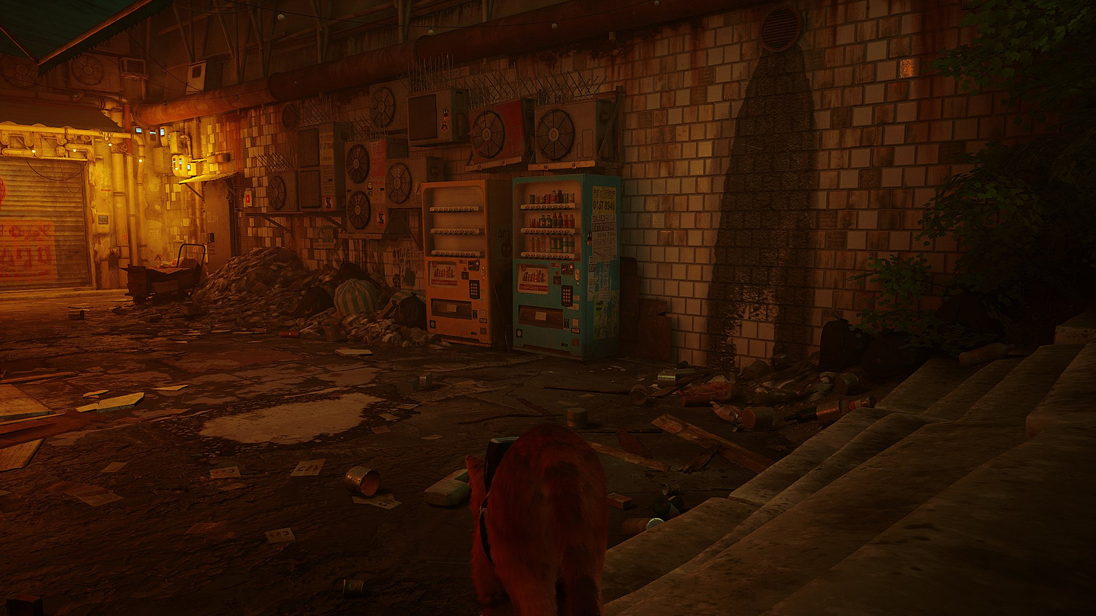 All vending machines in Slums Stray walkthrough. Where to get energy