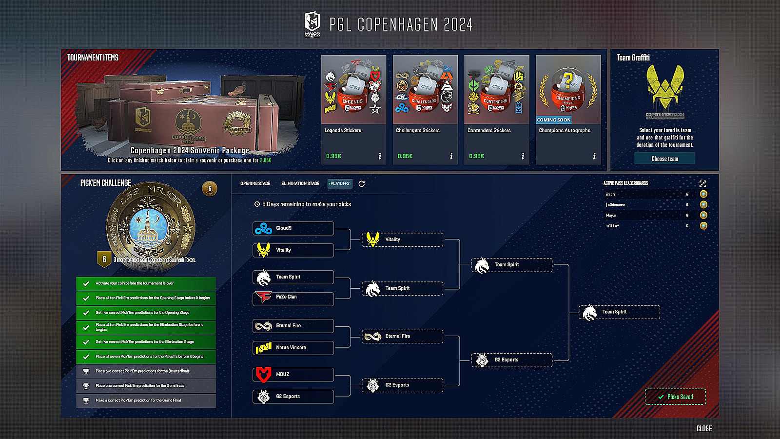 Pgl major copenhagen 2024 pickem