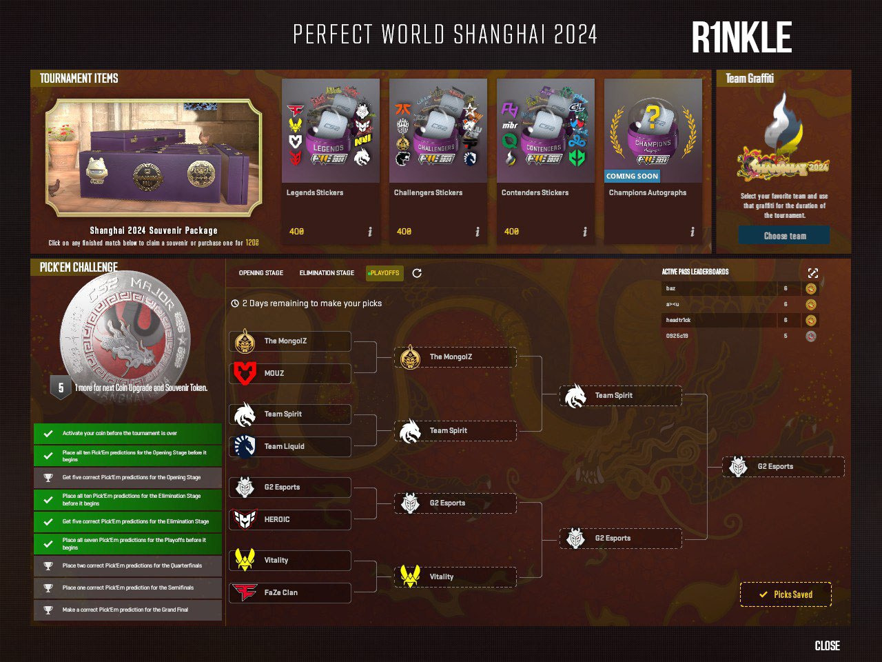 Best Playoffs Pick'Ems for Shanghai Major 2024. Predictions and pickems ...