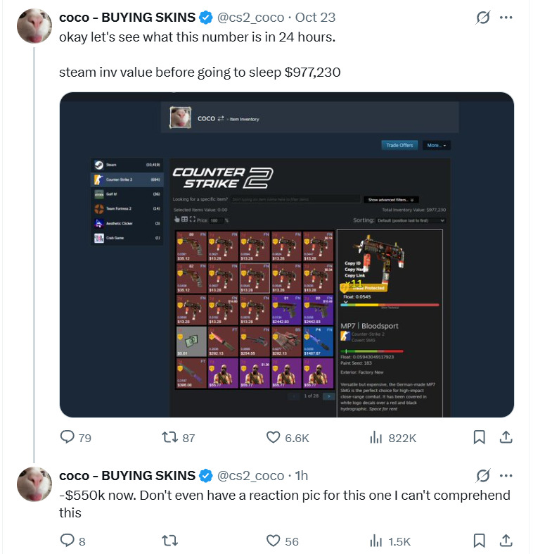 Riding the Rollercoaster: Navigating Massive Skin Market Fluctuations in CS2